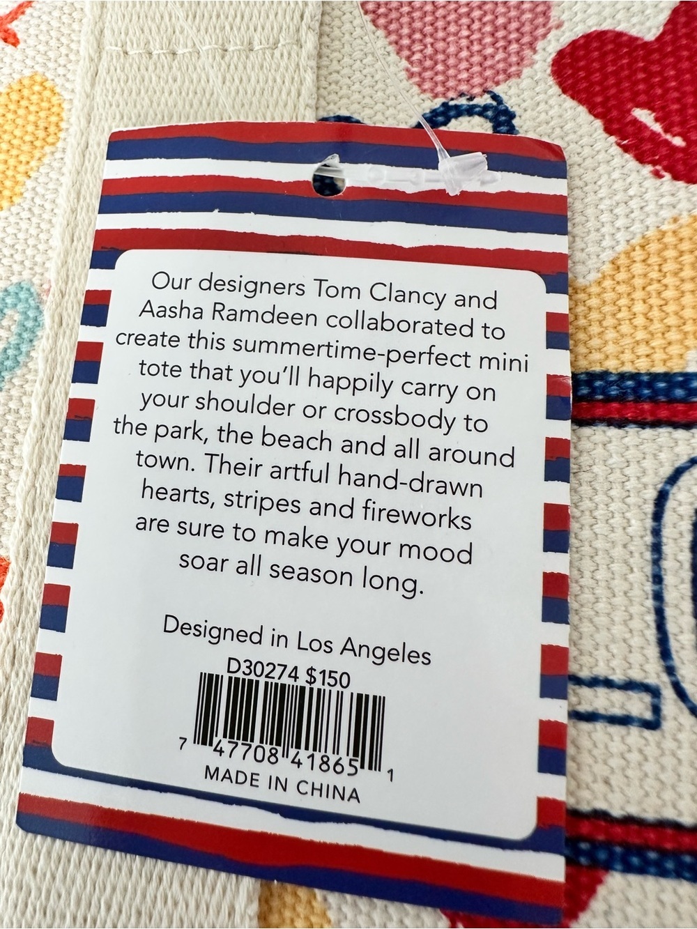 Brighton Red White and You Mini Tote Bag with Crossbody Strap - Picture 11 of 11